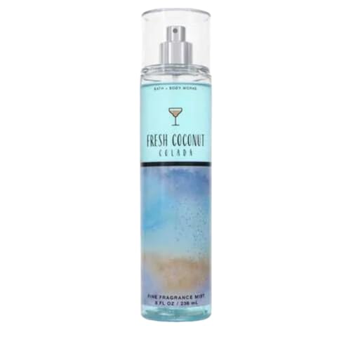 Bath & Body Works Fresh Coconut Colada Fine Fragrance Body Spray Mist for Women at the Beach and Day-to-Day Use with Lon