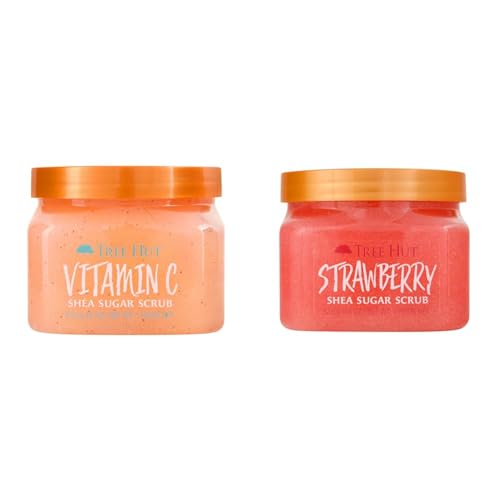 Tree Hut Vitamin C and Strawberry Shea Sugar Body Scrubs for Dry Skin, Ultra Hydrating and Exfoliating, 18 oz
| Tree Hu