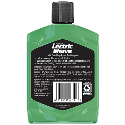 Williams Lectric Shave Pre-Shave Oil for Electric Razors, Moisturizing Shave Enhancer, Wet Shaving Preparation, Smooth S