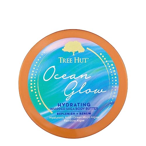Tree Hut Ocean Glow Hydrating Whipped Shea Body Butter - Replenish & Renew for Dry Skin - Moisturize and Hydrate Daily