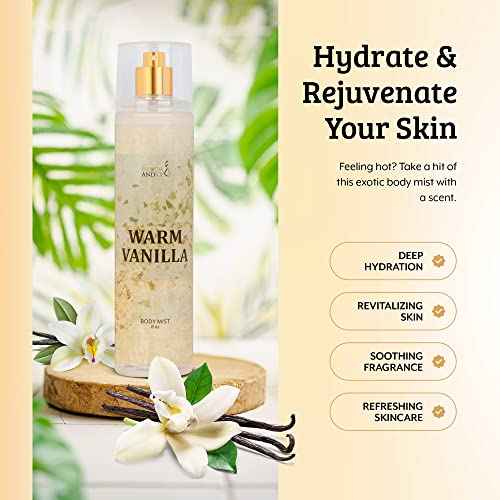 Warm Vanilla Unisex Perfume Fragrance Fine Mist Spray (8 oz) for Women and Men  
Warm Vanilla Unisex Fruity Luxury Scent
