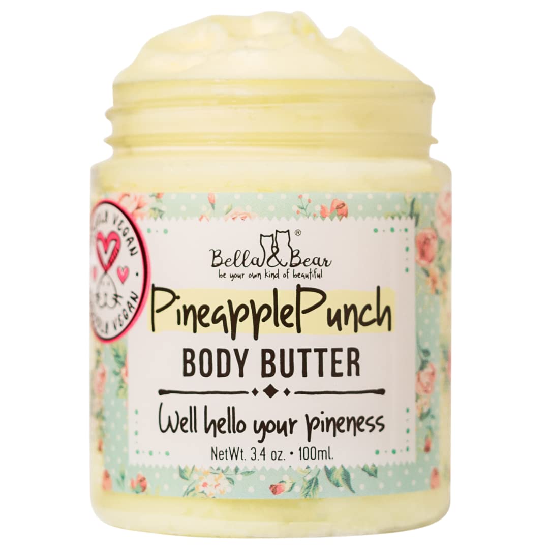 Bella & Bear Pineapple Body Butter - Hydrating & Fragrant for Dry Skin (Travel-Friendly Size)
| Bella & Bear Pineapple