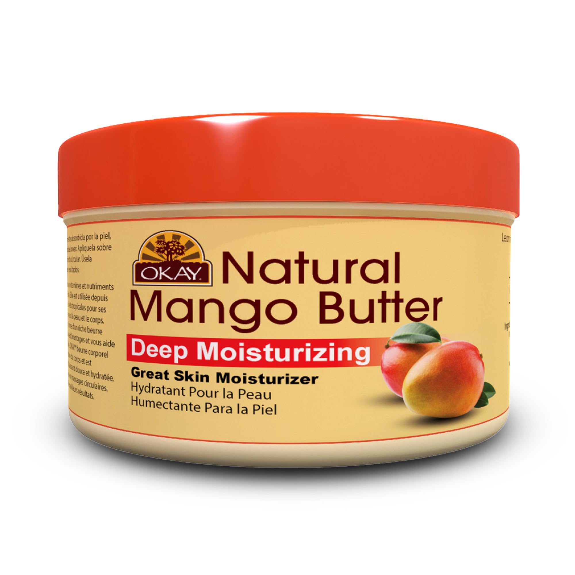 Okay Pure Naturals Shea & Mango Body Butter for Skin - Daily Moisturizer for Hair and Body, Helps with Stretch Marks, So