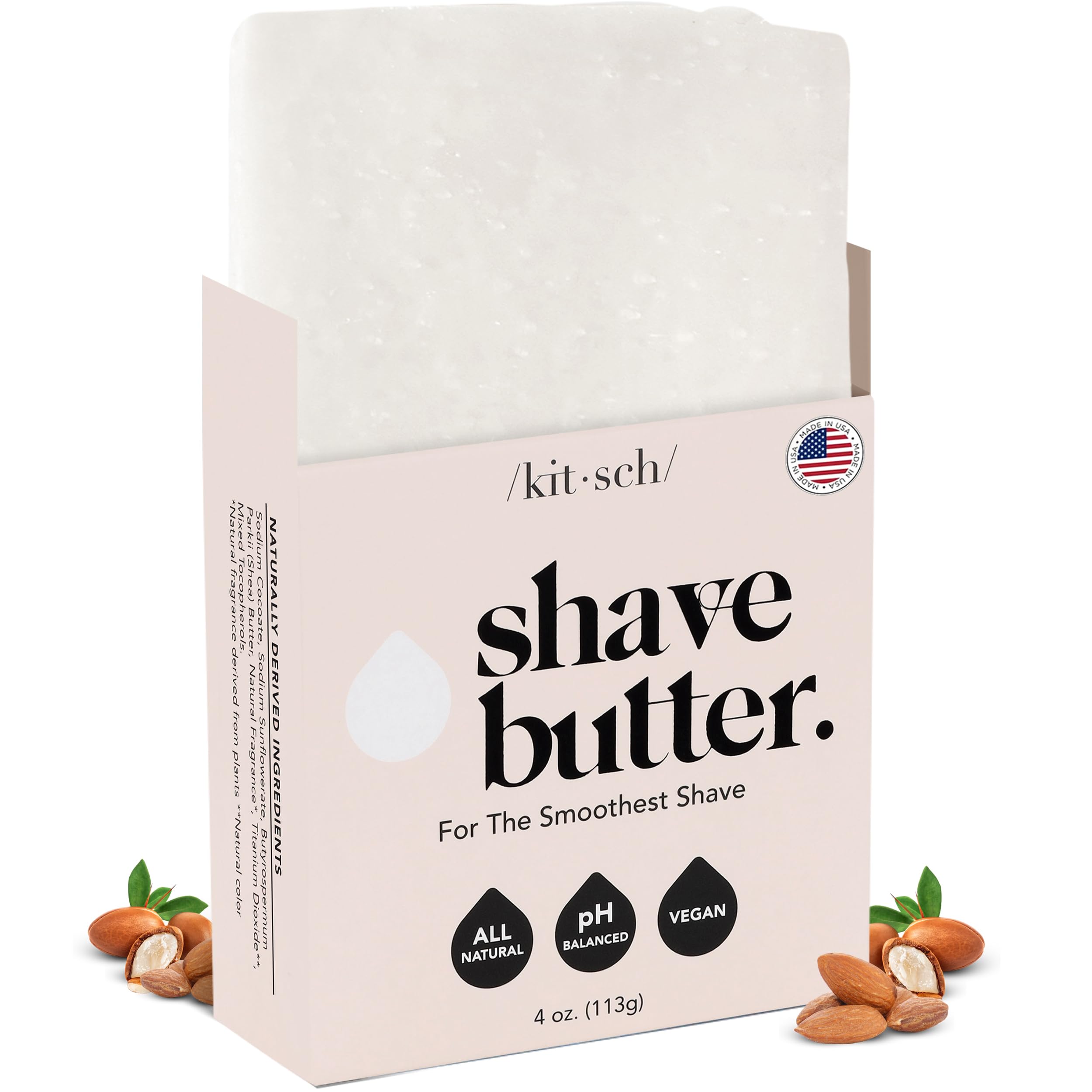Kitsch Hydrating Shaving Soap for Women with Sensitive Skin - Paraben-Free, Sulfate-Free, Soft & Smooth - 4oz
Kitsch Sha